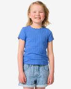 HEMA Kinder T-shirt rib blauw, Verzenden, Nieuw