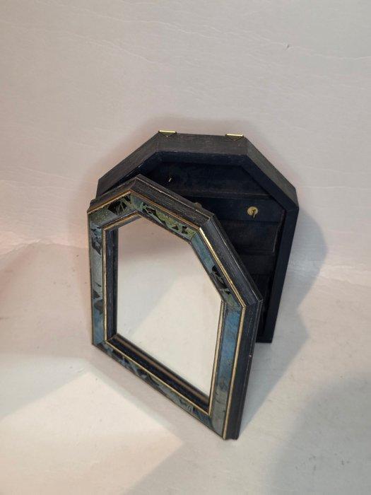 Spiegel - Hout - Hollywood regency, Antiek en Kunst, Curiosa en Brocante