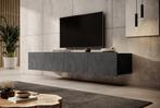 Meubella TV-Meubel Calabas grijs 200 cm hangend, Nieuw, Overige materialen, Minder dan 100 cm, 25 tot 50 cm