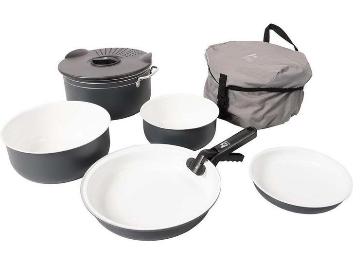 Bo-Camp - Pannenset - 7-Delig - Keramische coating -, Caravans en Kamperen, Kampeeraccessoires, Zo goed als nieuw, Verzenden