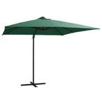 Kantelbare Parasol Groen met LED | Retourdeal | Zomerplezier, Kantelbaar, Nieuw, Stokparasol, 2 tot 3 meter