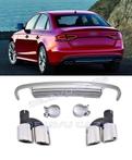 S4 Look Diffuser Uitlaat tips voor Audi A4 B8 Sedan Avant