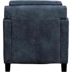 Leren fauteuil Smart - Kenia Denim (blauw) - Poten hout zwa, Ophalen of Verzenden, Nieuw
