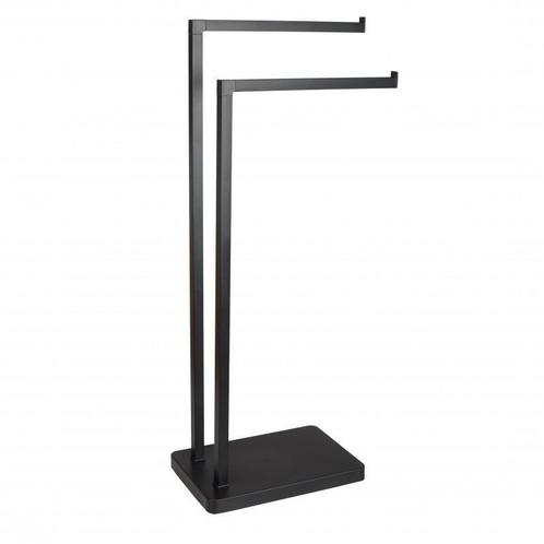 Moderne zwarte handdoekstandaard - Design hanger voor bad..., Doe-het-zelf en Verbouw, Sanitair, Nieuw, Ophalen of Verzenden