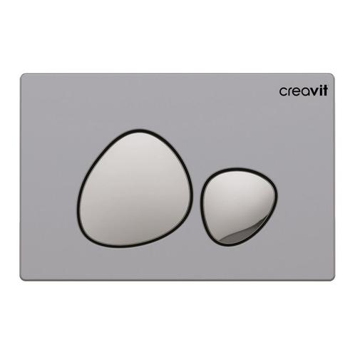 Drukplaat Creavit Spa TBV Creavit GR5003 Grijs Met Chroom, Doe-het-zelf en Verbouw, Sanitair, Ophalen of Verzenden