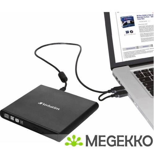 Verbatim Mobile DVD ReWriter USB 2.0, Computers en Software, Overige Computers en Software, Nieuw, Verzenden