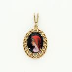 Hanger - 14 karaat Geel goud - Emaille, Sieraden, Tassen en Uiterlijk, Antieke sieraden