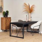 *WOONWINKEL* Starfurn Boaz Black Rechthoekige Eettafel Zwart, Huis en Inrichting, Tafels | Eettafels, Verzenden, Nieuw