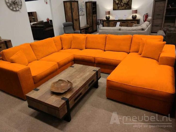 U-Bank Berlicum - u-banken - Oranje, Huis en Inrichting, Banken | Sofa's en Chaises Longues, Nieuw, Stof