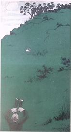 Spotprent over de Hoge Veluwe (lijst optie, Lithos), Antiek en Kunst, Verzenden