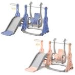 4-in-1 Kinderspeeltuin met Glijbaan, Schommel en Basketbal, Verzenden, Nieuw