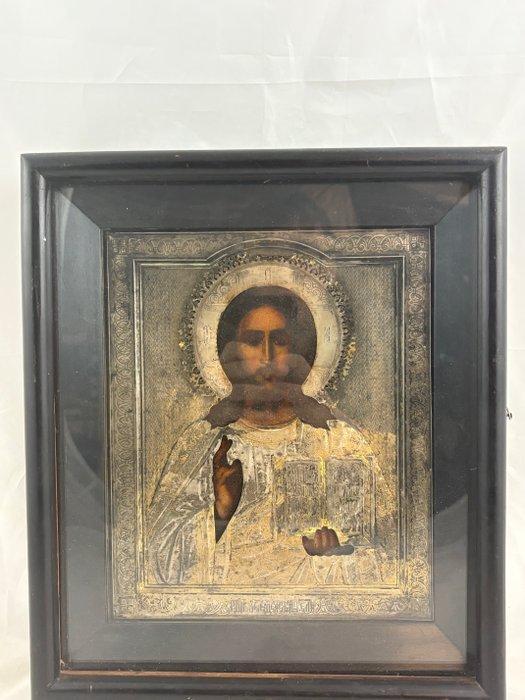 Icoon - Christus Pantokrator - Hout, Antiek en Kunst, Kunst | Niet-Westerse kunst