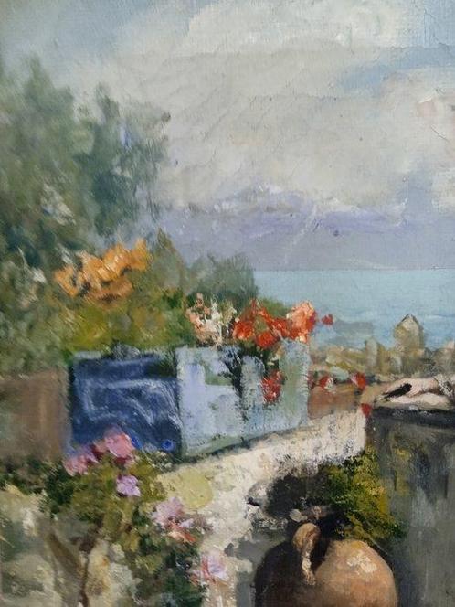 Italiaanse school (XX) - Bambino in terrazza, Antiek en Kunst, Kunst | Schilderijen | Klassiek