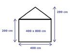 Opslagtent Premium PVC 4x8 mtr in Zwart (4x8 meter), Tuin en Terras, Partytenten, Verzenden, Nieuw
