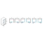 Schuifdeur Novellini Zephyros 2P Helder Glas 114x195 cm Mat