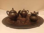 Koffie- en theeservies (4) - Brons - Arabisch spel, Antiek en Kunst, Curiosa en Brocante