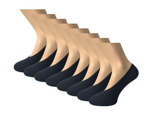8 paar Footies - SQOTTON - Platte naad - Zwart, Kleding | Heren, Sokken en Kousen, Verzenden