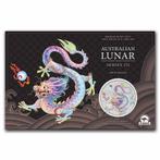Lunar III - Year of the Dragon 1 oz 2024 Coin Card White, Verzenden, Losse munt, Zilver