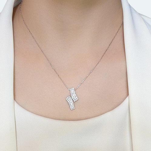 Hanger - 18 karaat Witgoud - 0.81ct. tw. Diamant, Sieraden, Tassen en Uiterlijk, Antieke sieraden