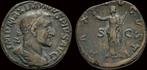 235-238ad Roman Maximinus I Thrax Ae sestertius Pax stand..., Verzenden