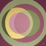 Laura Rota - Rotations | Circles in tone of green, pink and, Antiek en Kunst, Kunst | Schilderijen | Modern