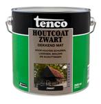 Tenco houtcoat waterbasis 2,5 liter, zwart dekkend mat, Nieuw, Verzenden