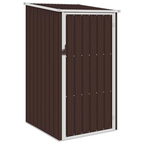 Tuinschuur 87x98x159 cm gegalvaniseerd staal bruin, Tuin en Terras, Tuinhuizen, Nieuw, Verzenden