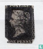 Groot-Brittannië - Koningin Victoria - Penny Black - 1840, Verzenden, Gestempeld