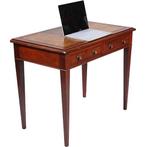 Sidetable of kleine schrijftafel met 2 laden en groenbruin l, Antiek en Kunst, Ophalen of Verzenden