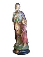 sculptuur, Heilige Jozef met kindje - 45 cm - Gips, Hout,
