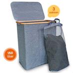 2dekans | Goliving Wassorteerder 3 Vakken - 150L -, Huis en Inrichting, Ophalen of Verzenden, Zo goed als nieuw, Grijs