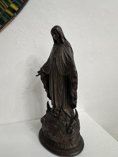 sculptuur, MARIE IMMACULÉE - 21 cm - Brons, Antiek en Kunst, Antiek | Boeken en Bijbels