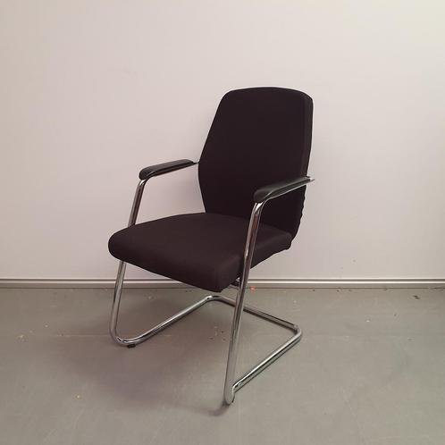 Lale II luxe vergaderstoel - zwarte stoffering, Huis en Inrichting, Stoelen, Ophalen of Verzenden