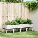 vidaXL Plantenbak met poten 160x40x42 cm polypropeen wit, Tuin en Terras, Verzenden, Nieuw, Kunststof