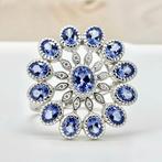 Zonder minimumprijs - Ring Verguld Tanzaniet - Topaas - 18K, Sieraden, Tassen en Uiterlijk, Nieuw