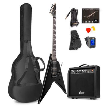 Retourdeal - Max GigKit Rock V-stijl Elektrische gitaar set beschikbaar voor biedingen