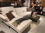 Trendy hoekbank Impero in zachte lichtgrijze stof, incl., Hoekbank, Ophalen of Verzenden, 150 cm of meer, 300 cm of meer