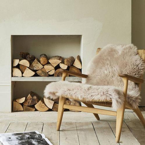 Texelse schapenvacht Skeepe Beige XL, Huis en Inrichting, Stoffering | Tapijten en Kleden, 50 tot 100 cm, 100 tot 150 cm, Overige vormen