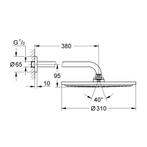 Regendoucheset Grohe Rainshower Cosmopolitan Metal 31 cm met, Ophalen of Verzenden, Nieuw
