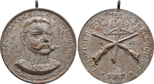 Eisenmedaille Leipziger Schuetzengesellschaft 1918 Paul v..., Postzegels en Munten, Penningen en Medailles, Verzenden