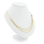 Gouden omega schakelcollier (Ketting), Sieraden, Tassen en Uiterlijk, Kettingen, Ophalen of Verzenden, Gebruikt, Overige kleuren