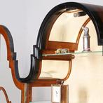 Art Deco Vitrine noten met wortelnoten en zwart gepolitoerde, Ophalen of Verzenden