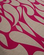 Viscose Linnen Abstract Roze/Beige, Nieuw, Roze