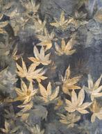 TESSUTO Art Dèco in zwaar gekamd katoen met esdoornbladeren