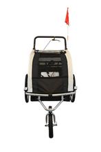 Fietskar kind - buggy - 2-zits - schokbreker - zwart wit, Nieuw, Ophalen of Verzenden, Kinderkar, 40 tot 60 kg