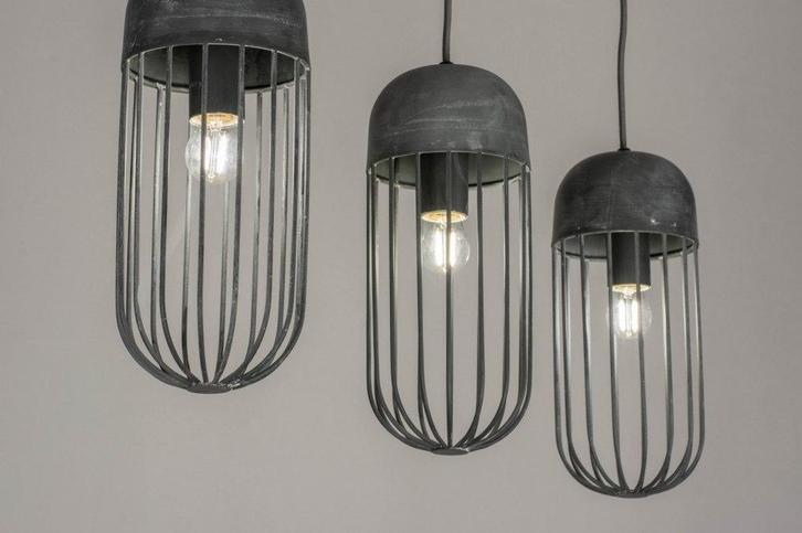 Rietveld Hanglampen - Grijs, Betongrijs - Metaal, Huis en Inrichting, Lampen | Hanglampen, Verzenden