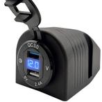 ProRide 12V USB Stopcontact 2 Poorten Opbouw met Voltmeter -, Verzenden, Nieuw