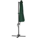 Parasol Ø 300cm met voetpedaal en beschermhoes - groen, Tuin en Terras, Zonneschermen, Verzenden, Nieuw