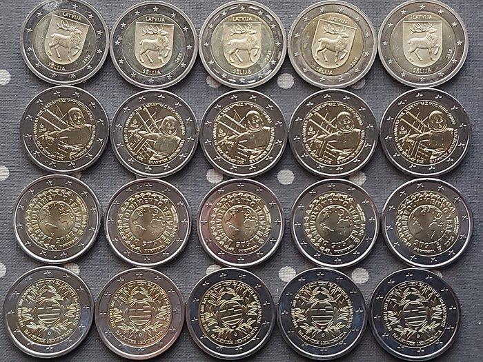 Europa. 2 Euro 2021/2025 (20 moedas) (Zonder Minimumprijs), Postzegels en Munten, Munten | Europa | Euromunten