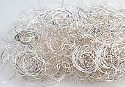 Lametta curly engelenhaar grootverp 200 gram. zilver s, Hobby en Vrije tijd, Knutselen, Nieuw, Ophalen of Verzenden